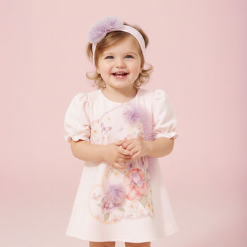 Baby Girls Pink Flower Tulle Headband